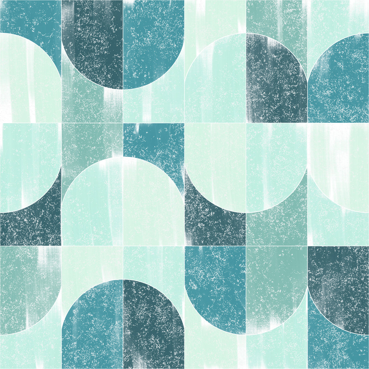 SPONGE PAINTING GEO TILES WATERY VIBES  Wallpaper⁠ in your room
