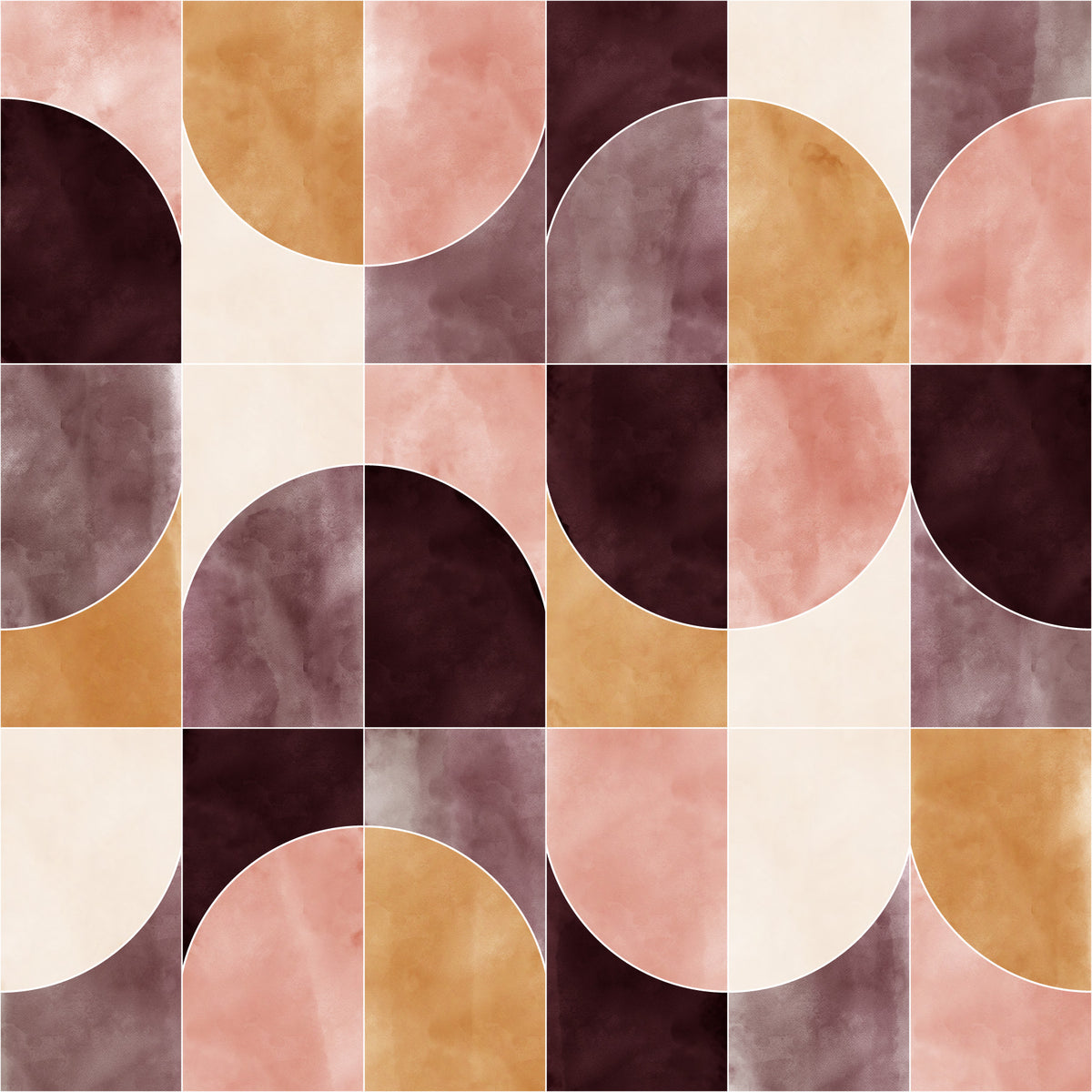 COLOR WASHED GEO TILES FALL VIBES  Wallpaper⁠ in your room