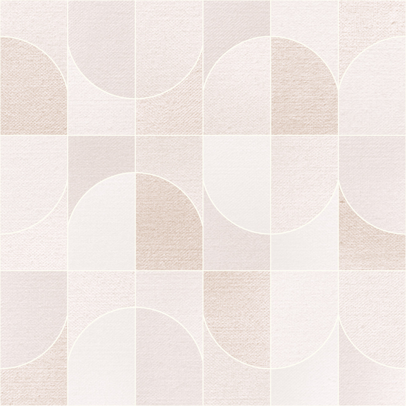 Canvas Geo Tiles Neutral Wallpaper⁠