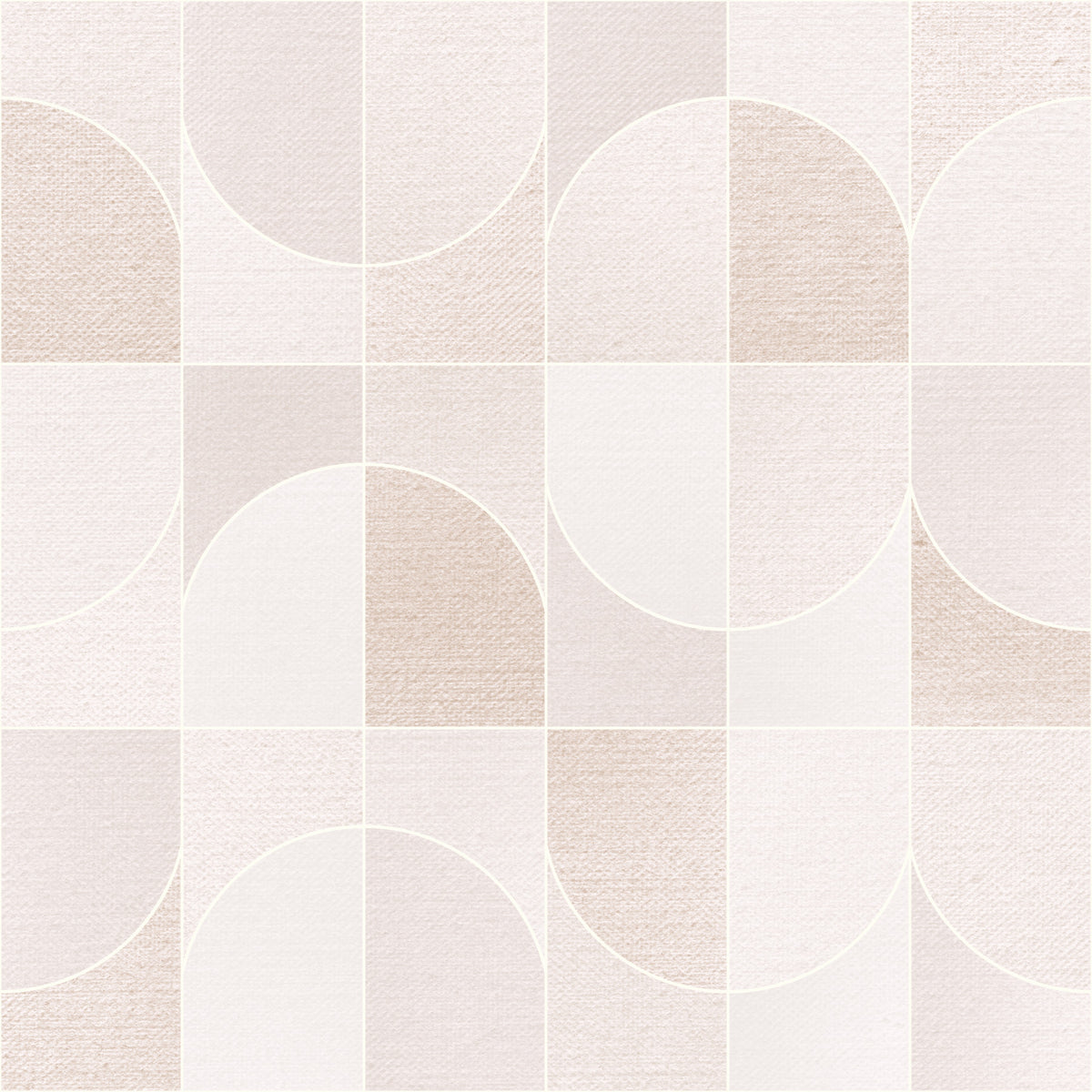 Canvas Geo Tiles Neutral Wallpaper⁠