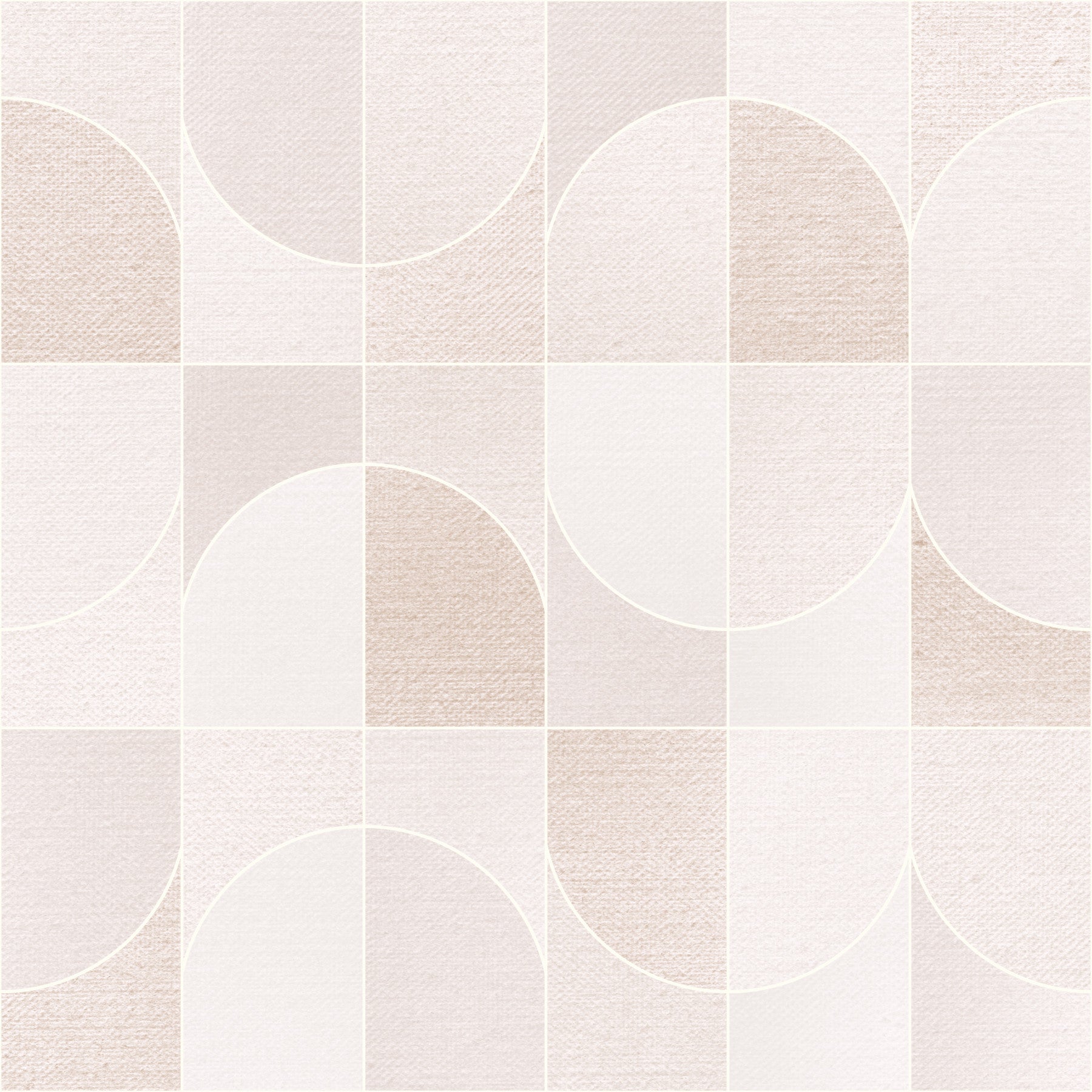 Canvas Geo Tiles Neutral Wallpaper⁠ in your room — zoomed