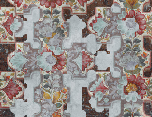 Vintage Floral Modern Art Wall Mural