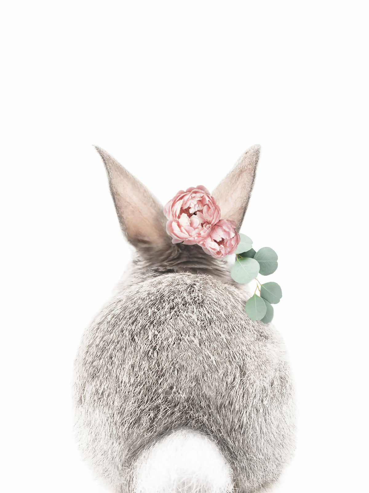 Bunny Bloom Bum Wall Mural in your room — zoomed