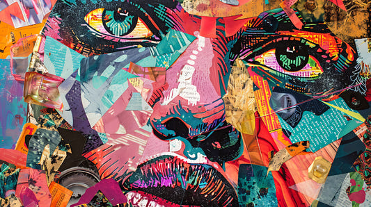 Kaleidoscope Face Wall Mural