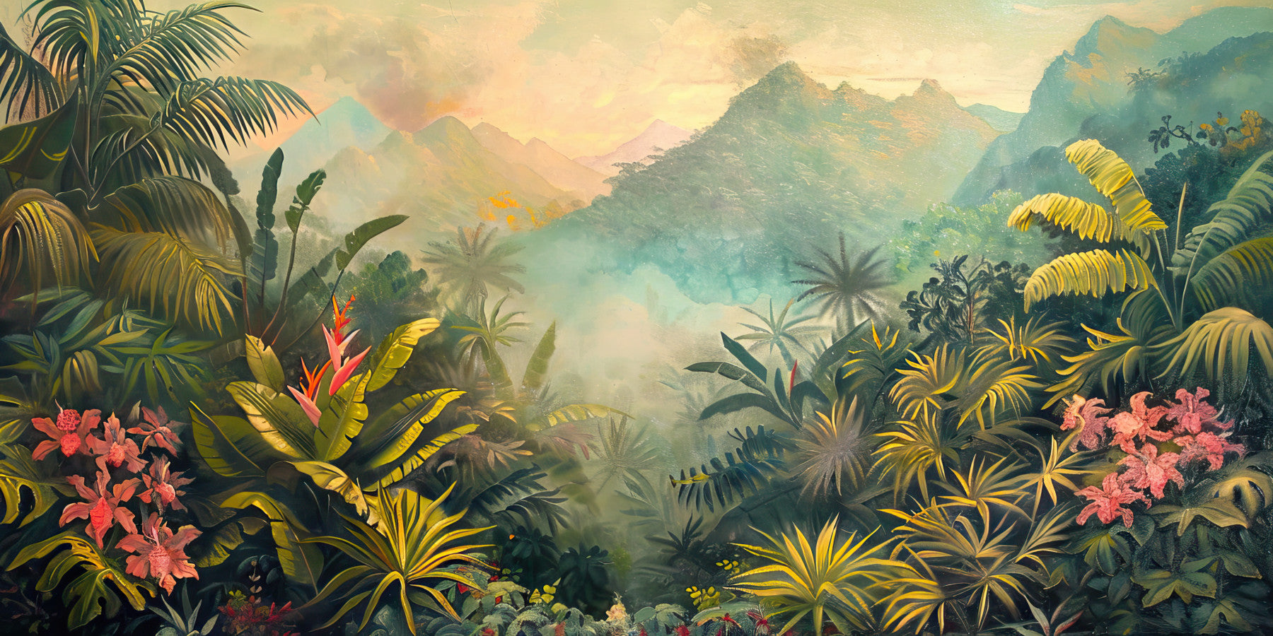 Jungle Bloom Wall Mural