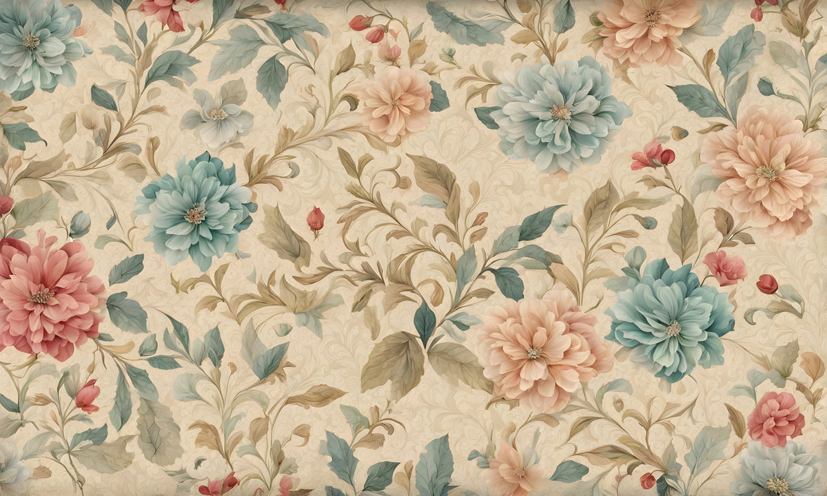 Vintage Flora Wall Mural in your room