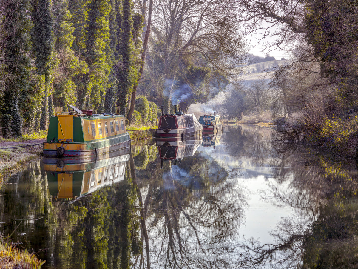 Canal-side Tranquility Wall Mural in your room — zoomed