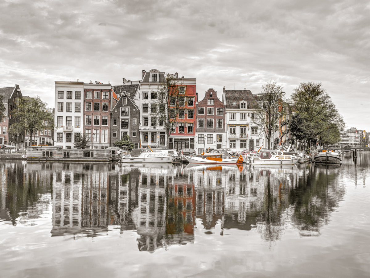 Amsterdam Reflections Wall Mural in your room — zoomed