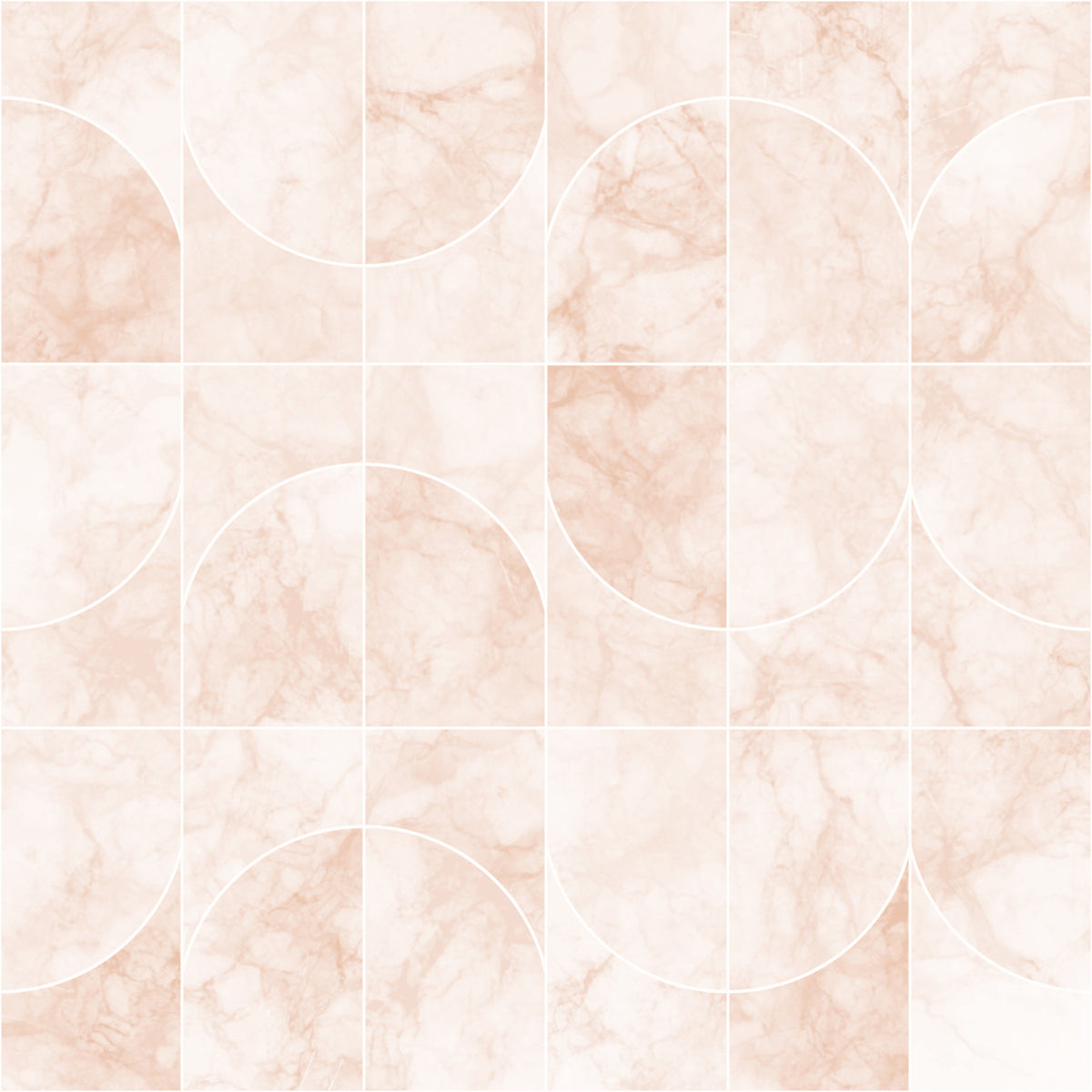 Marbled Geo Tiles Pearlish Wallpaper⁠ in your room — zoomed