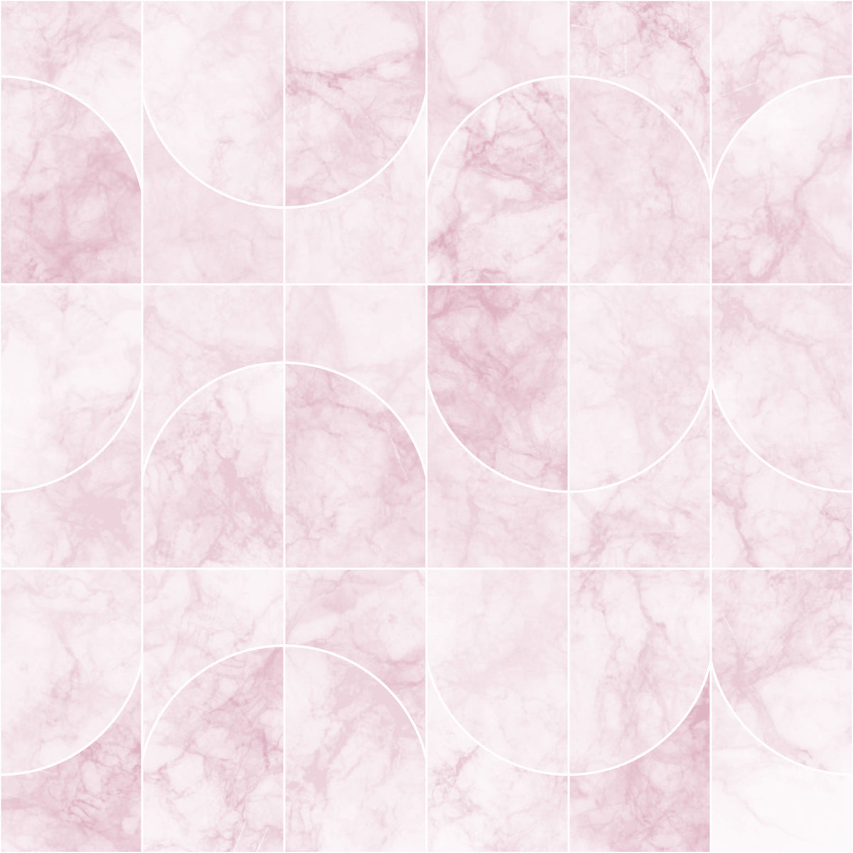 Marbled Geo Tiles Pinkish Wallpaper⁠ in your room — zoomed