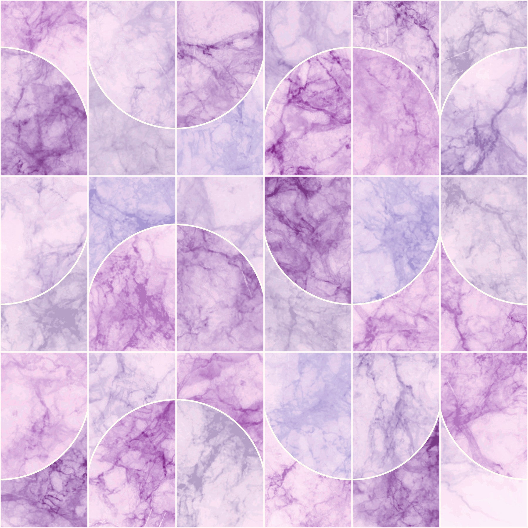 Marbled Geo Tiles Purplish Wallpaper⁠
