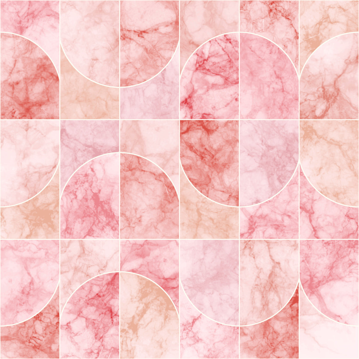 Marbled Geo Tiles Reddish Wallpaper⁠ in your room