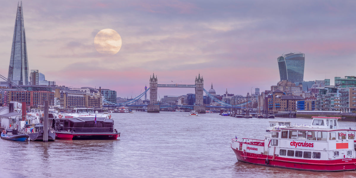 London Riverside Radiance Wall Mural in your room — zoomed