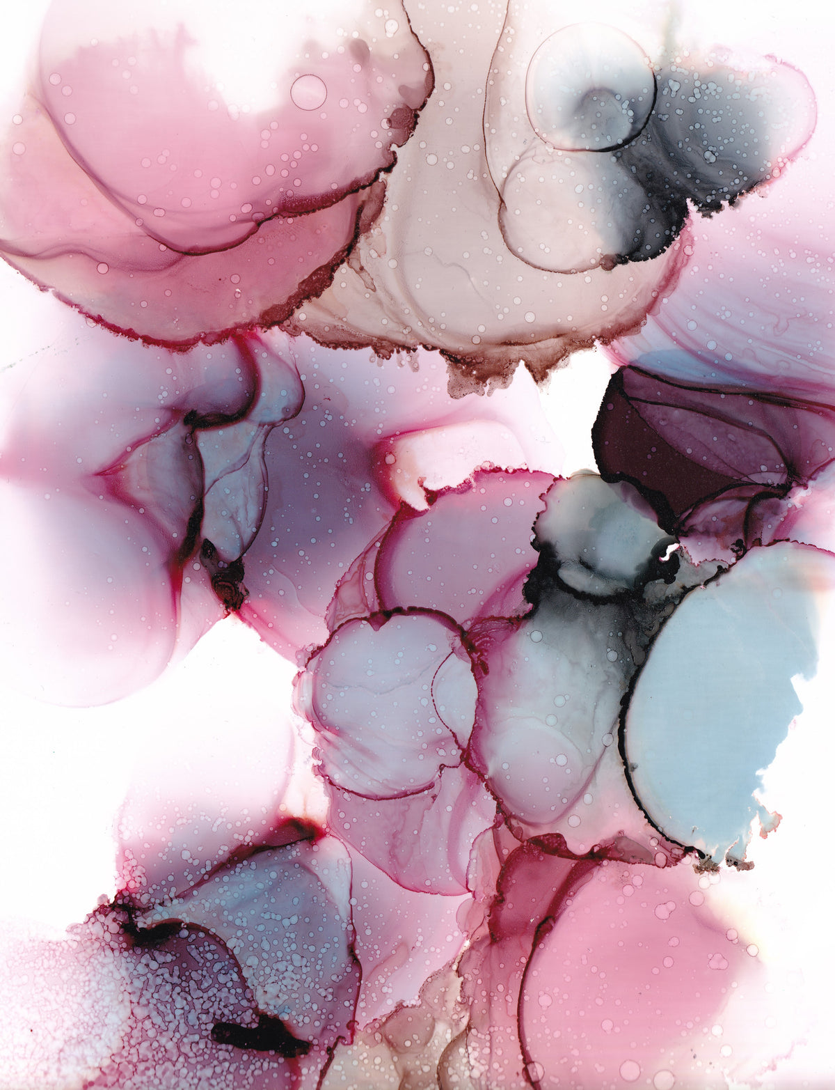 Blossom Fluidity Wall Mural in your room — zoomed
