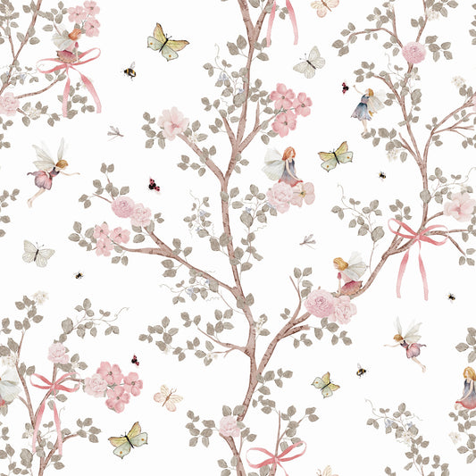 Enchanted Fairies Chinoiserie Garden Wallpaper⁠