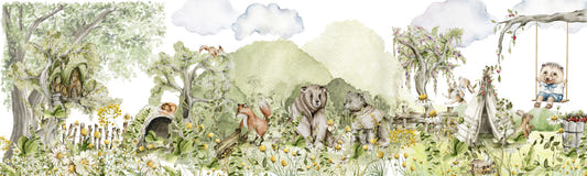 Woodland Whimsical Friends Wall Mural