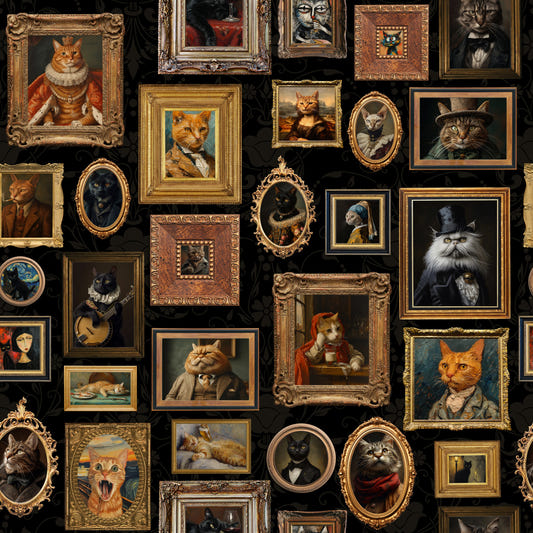 Purr-traits Feline Art Gallery Wallpaper⁠