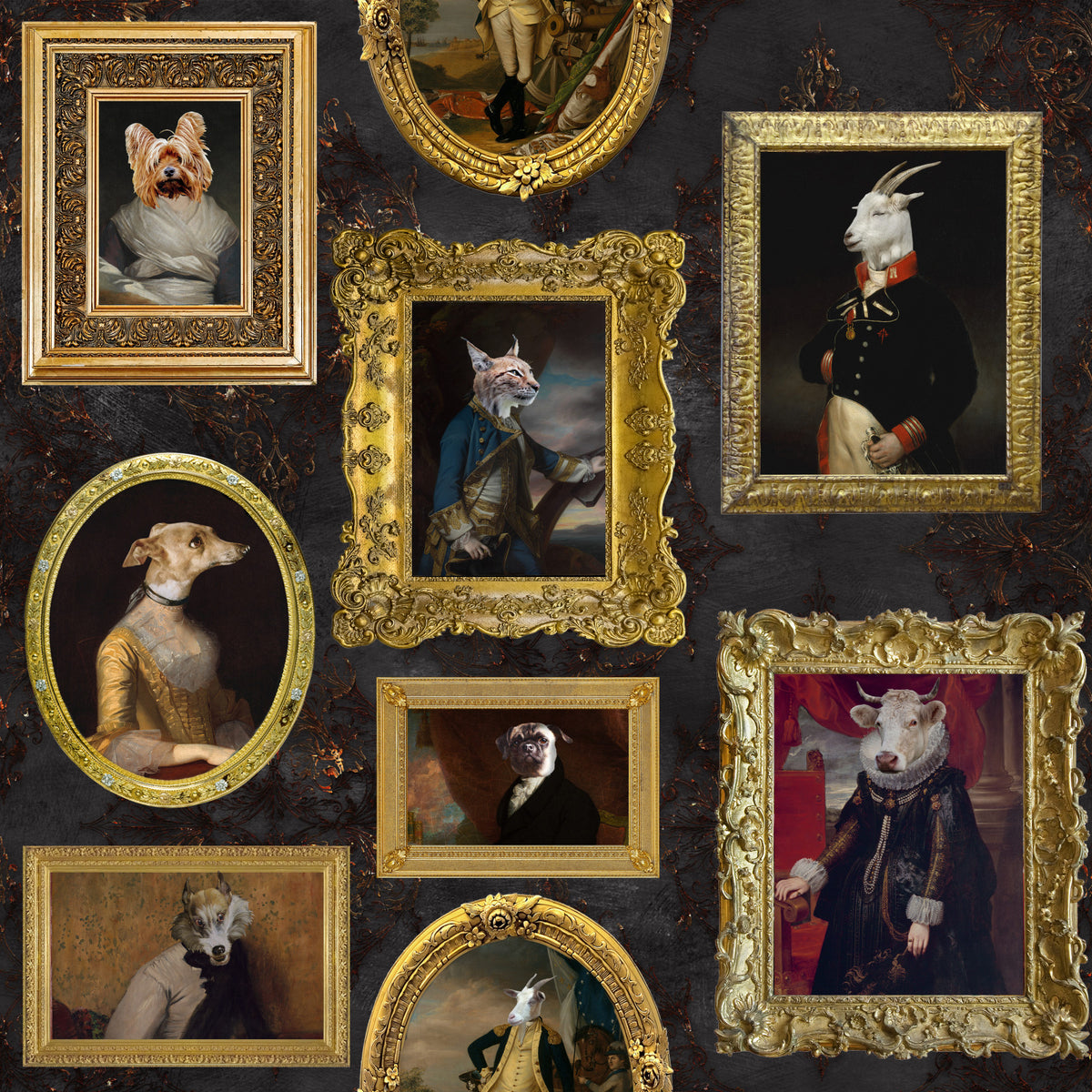 Gilded Animal Aristocracy Wallpaper⁠ in your room