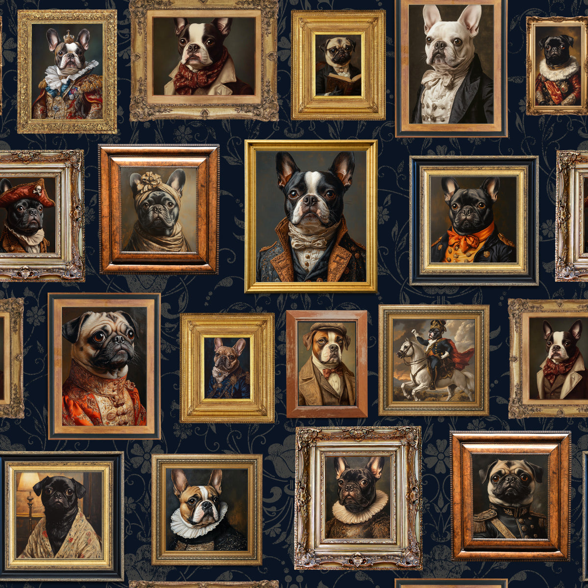 Dapper Dogs Wallpaper⁠ in your room — zoomed