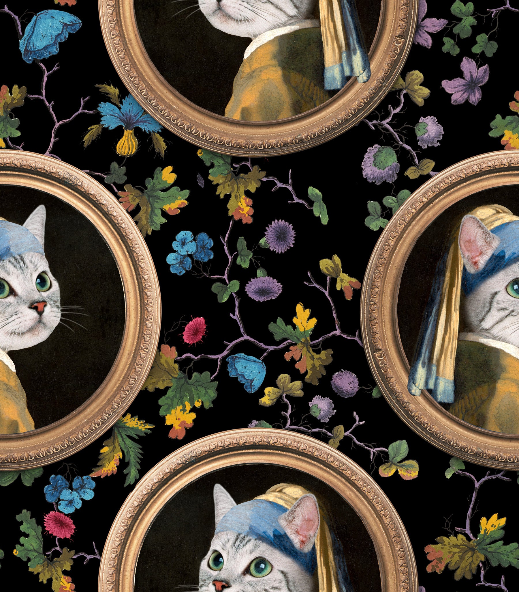 Purrfect Vermeer Wallpaper⁠