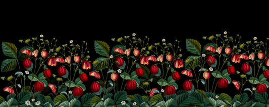 Botanical Berry Elegance Wallpaper⁠