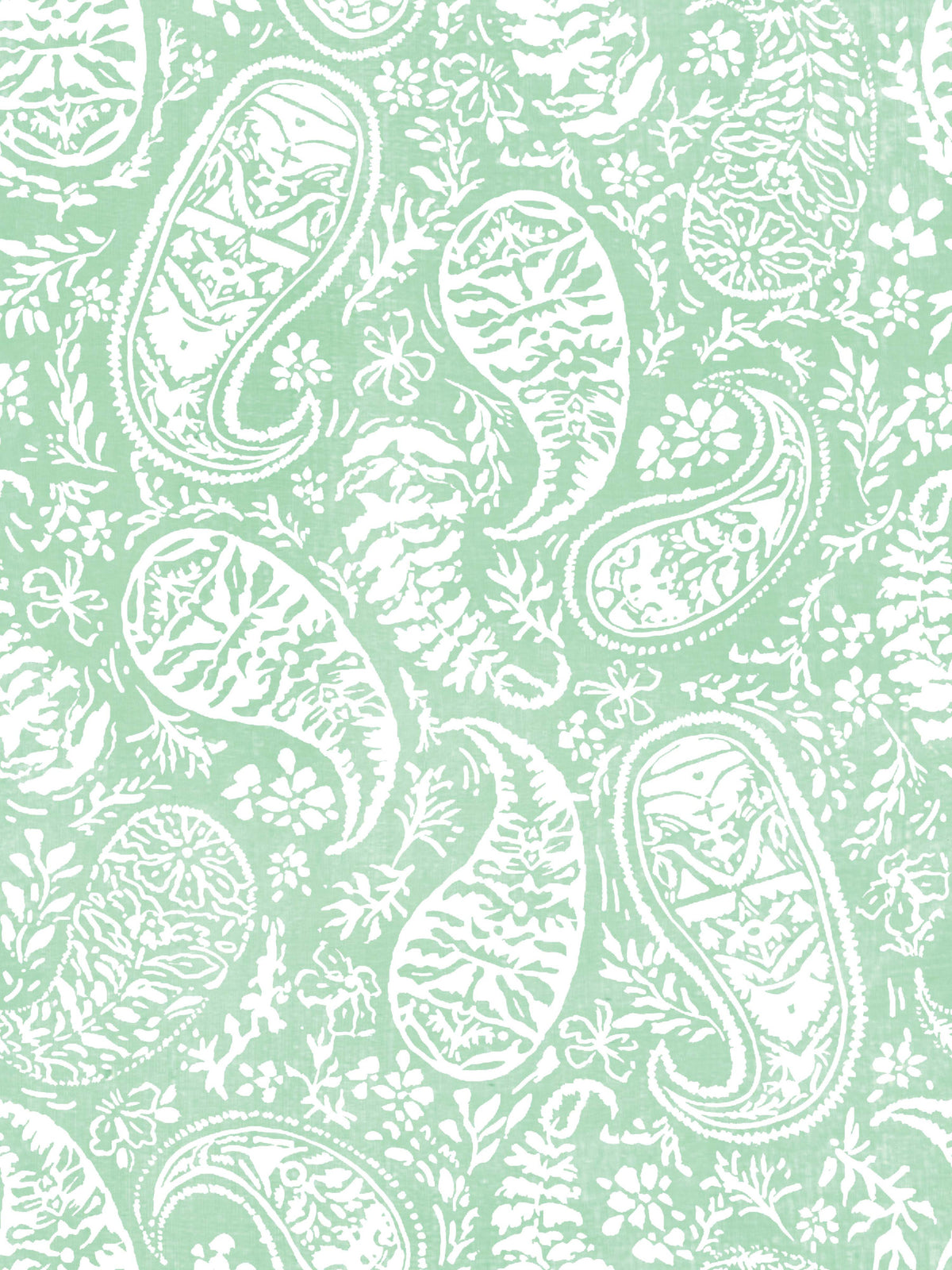 Mint Floral Paisley Wallpaper⁠ in your room