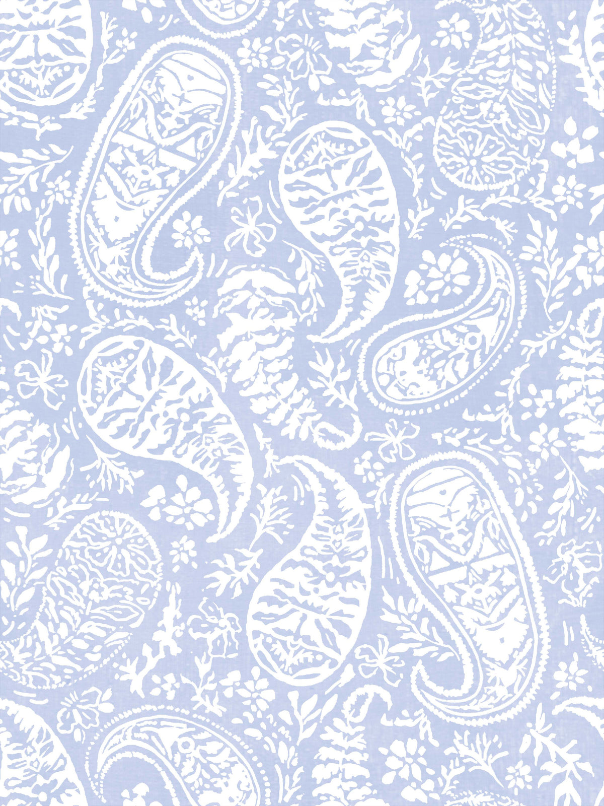 Paisley Dreams in Periwinkle Wallpaper⁠ in your room — zoomed
