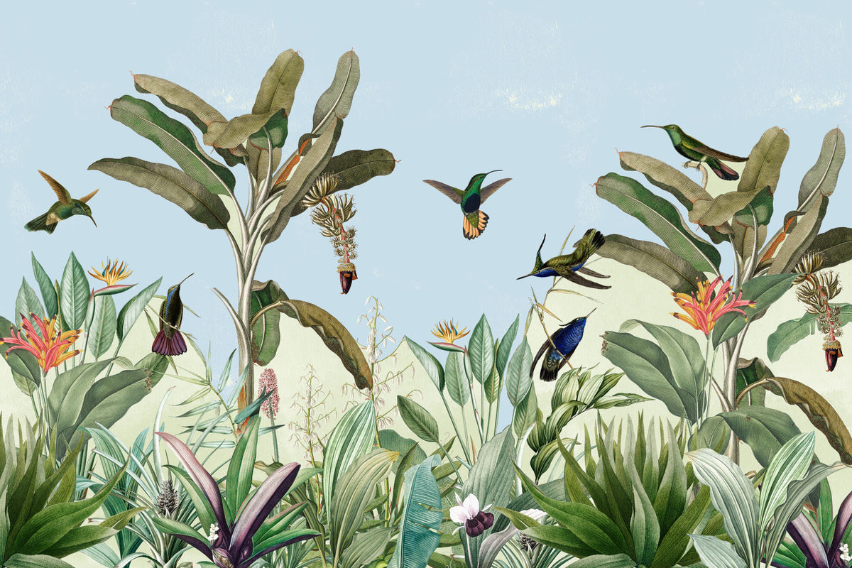 Exotic Flora & Fauna Wall Mural in your room