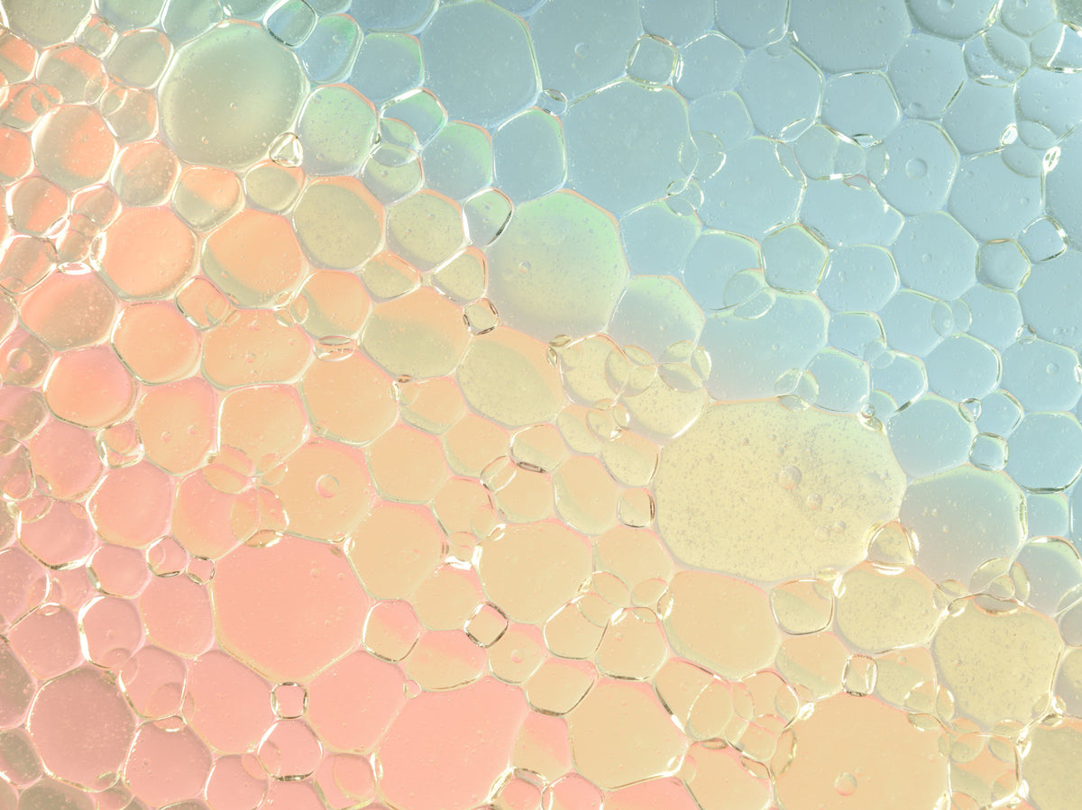 Rainbow Bubbles Wall Mural in your room — zoomed