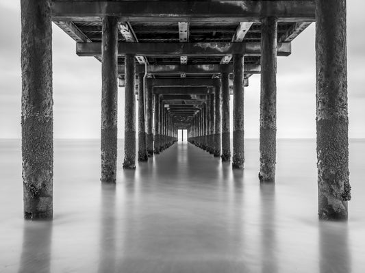 Pillars Under a Pier Wall Mural