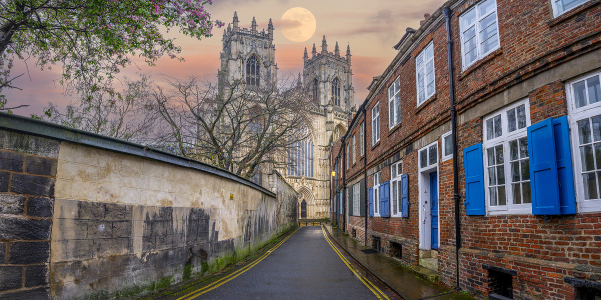 York Minster's Moonlight Glow Wall Mural in your room — zoomed