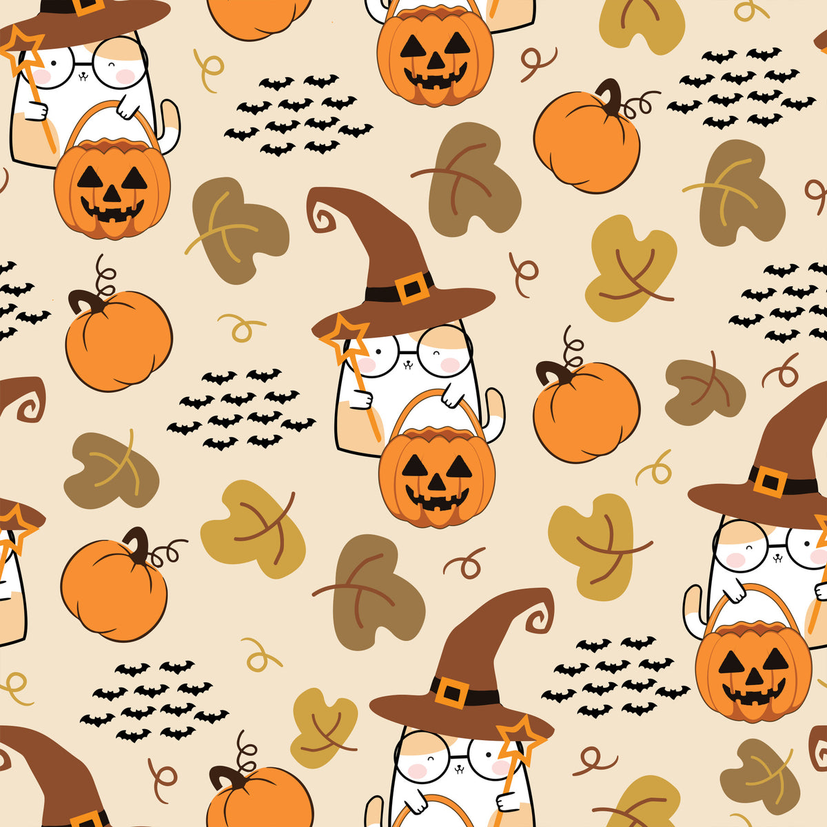 Cute Halloween Wallpaper in your room — zoomed