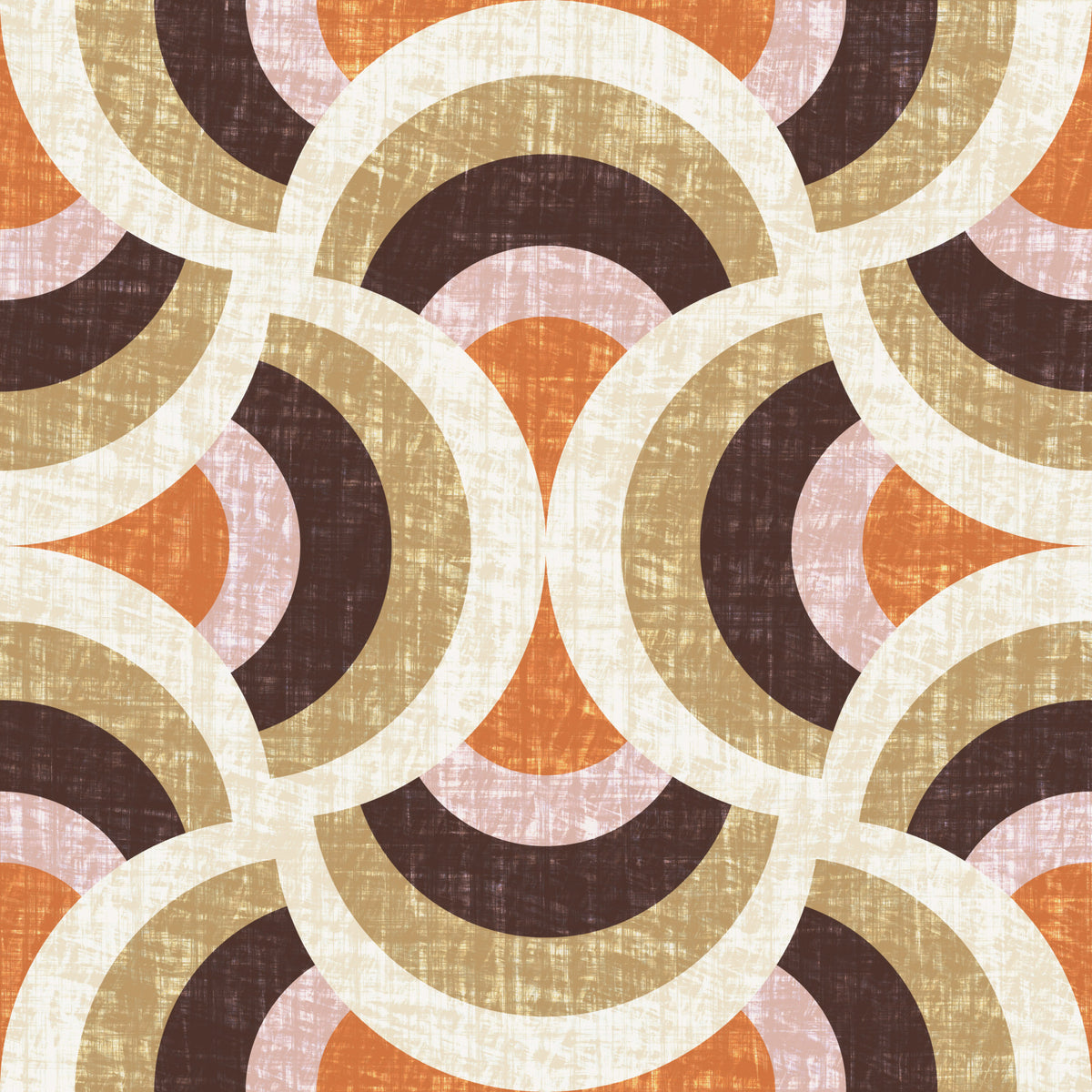 Retro Arcs in Earth Tones Wallpaper⁠
