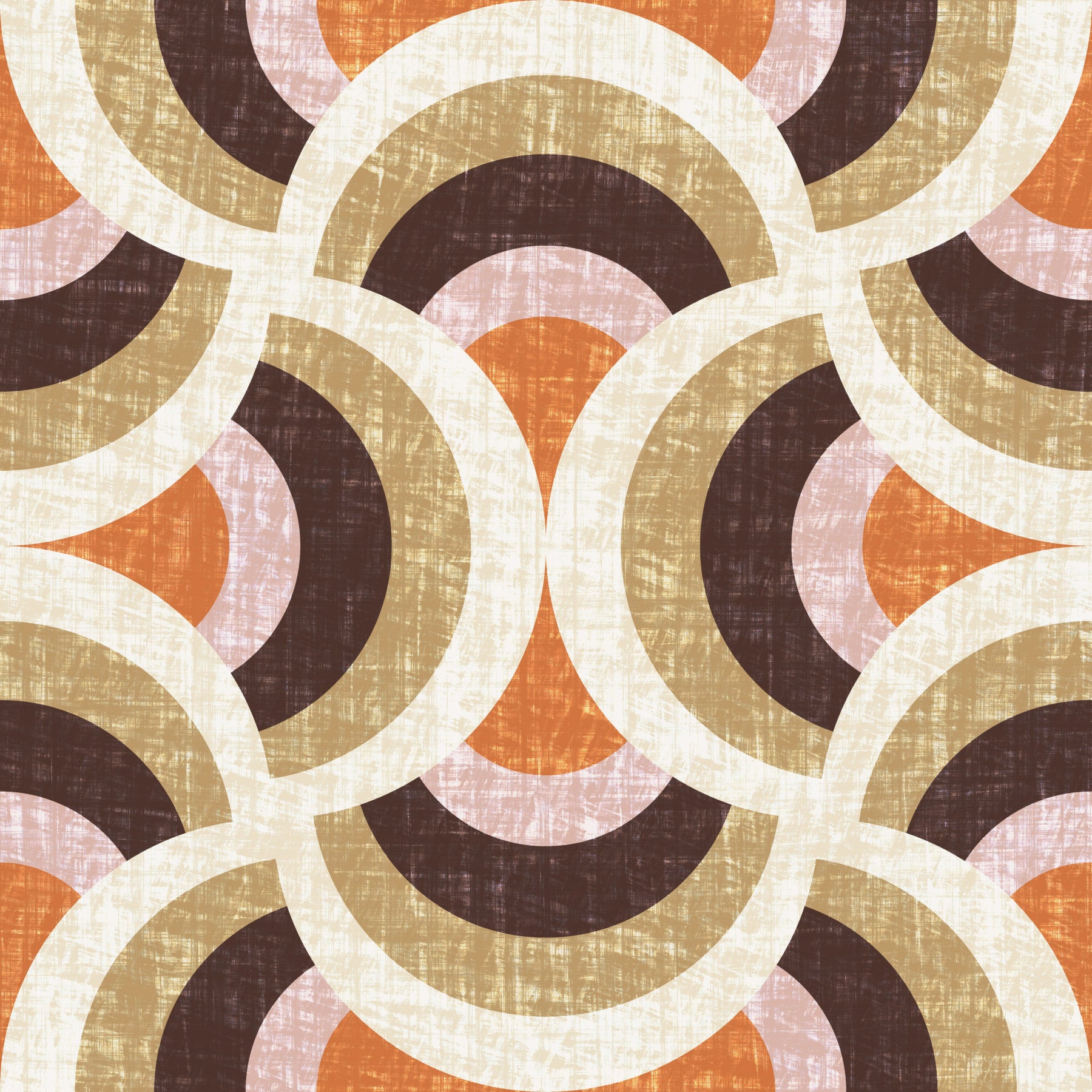 Retro Arcs in Earth Tones Wallpaper⁠ in your room — zoomed