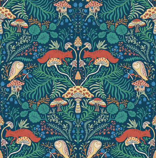 Woodland Mushrooms Wallpaper⁠