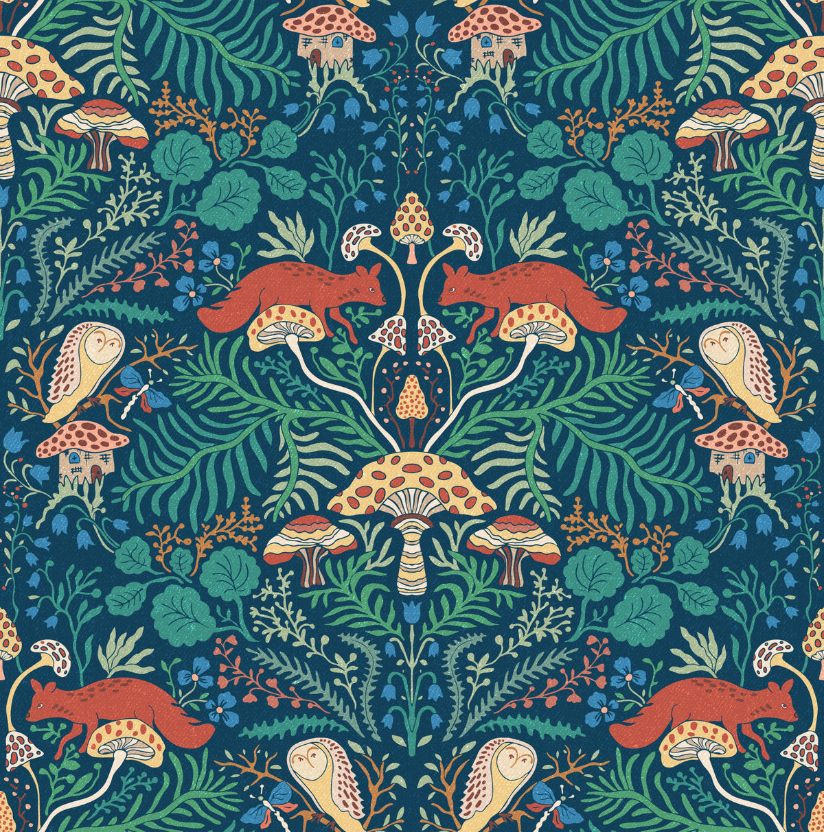Woodland Mushrooms Wallpaper⁠ in your room