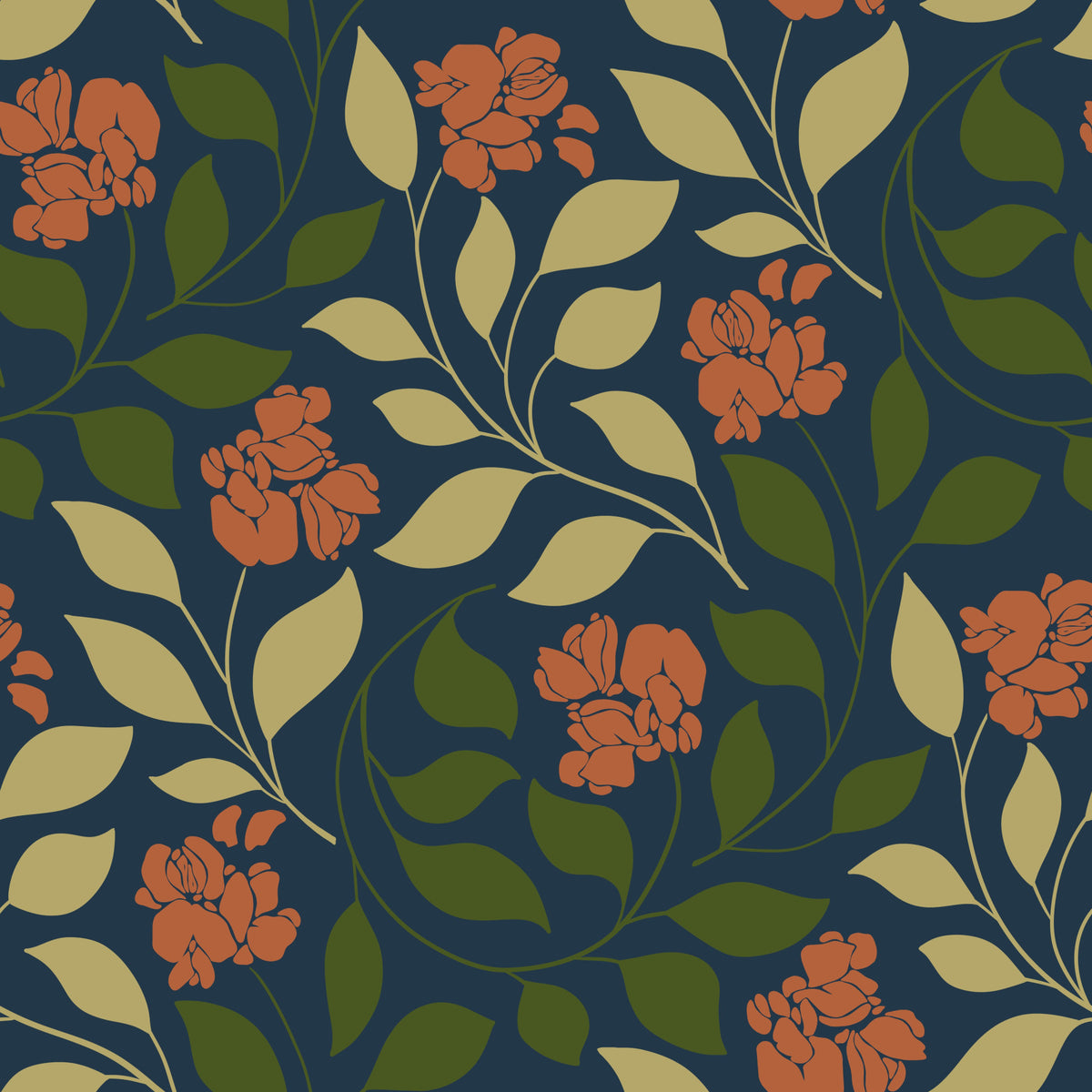 Rosmira - Vintage Bloom Wallpaper⁠ in your room