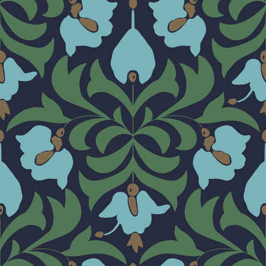 Orbisca - Midnight Bloom Wallpaper⁠