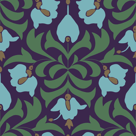 Orbisca - Art Nouveau Flora Wallpaper⁠