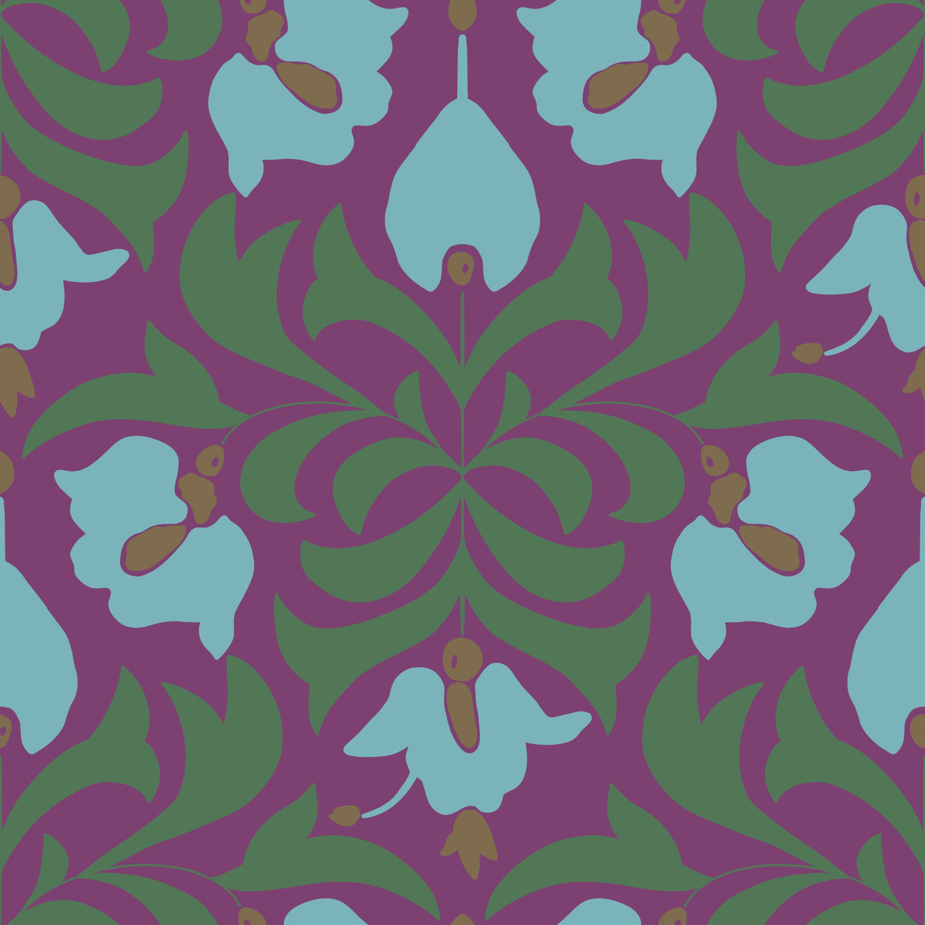 Orbisca - Vintage Floral Harmony Wallpaper⁠