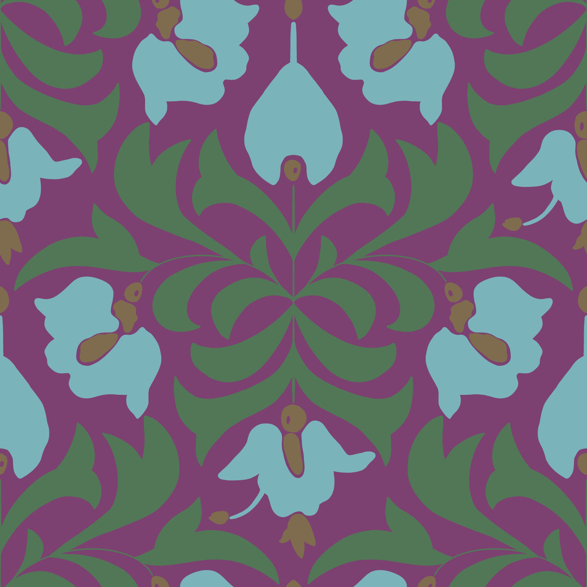 Orbisca - Vintage Floral Harmony Wallpaper⁠