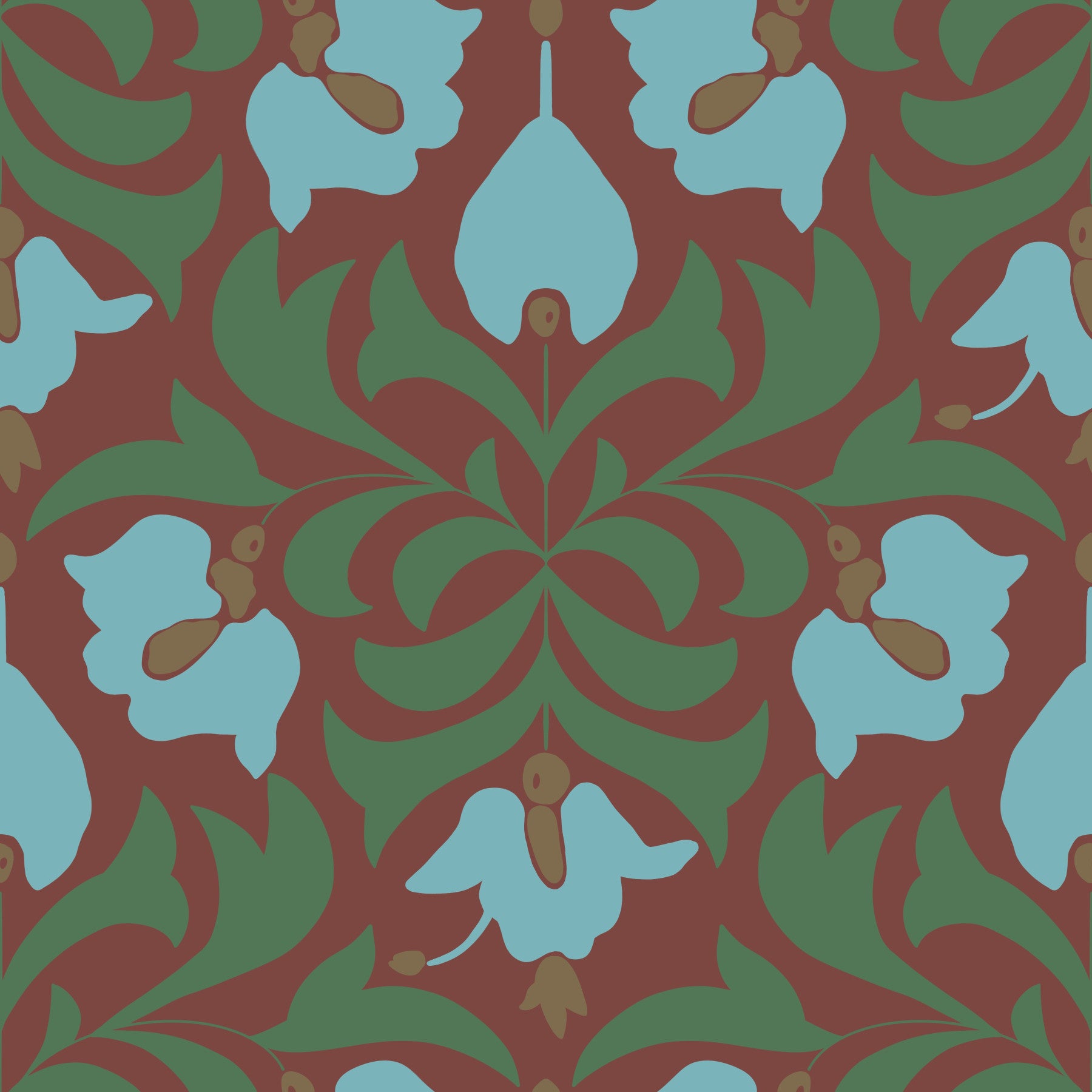 Orbisca - Rustic Flora Symphony Wallpaper⁠