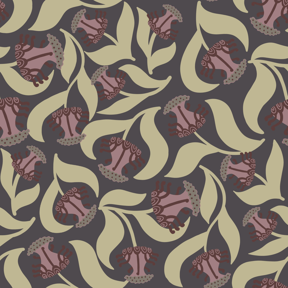 Velora - Vintage Flora Wallpaper⁠ in your room — zoomed