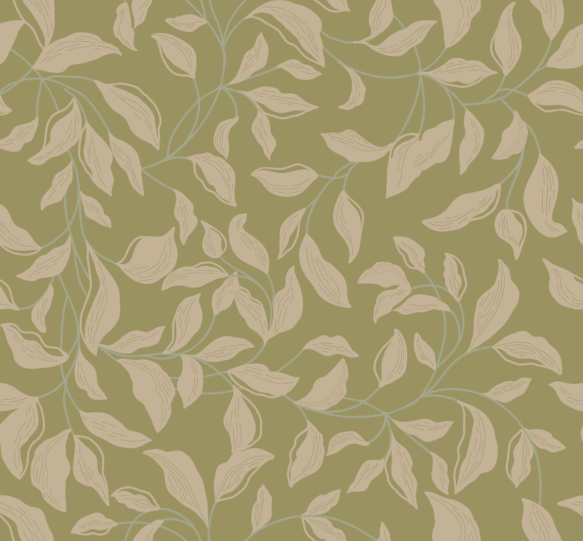 Olive Leaf Canopy Wallpaper⁠ in your room