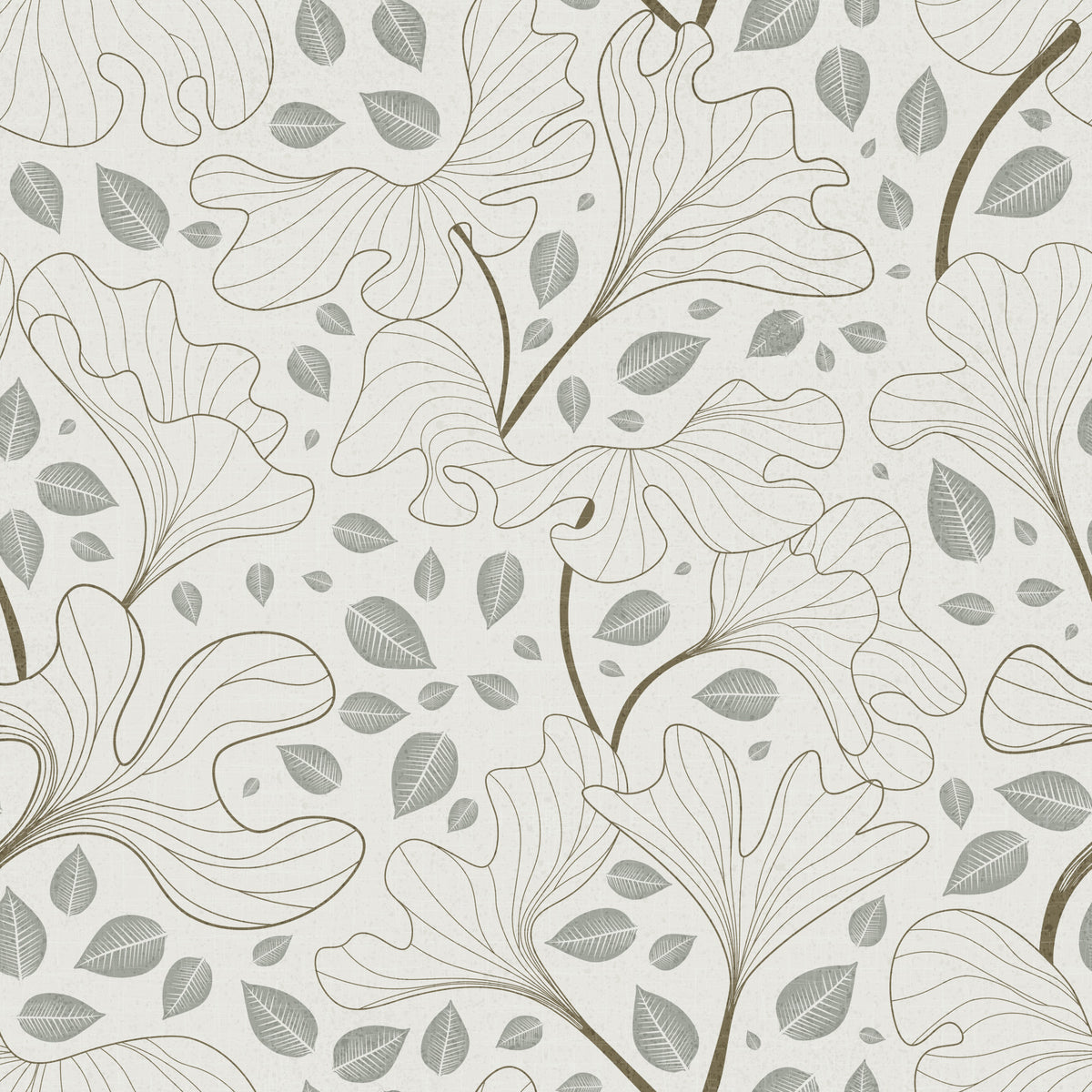 Timeless Ginkgo Garden Soft Blue Wallpaper⁠