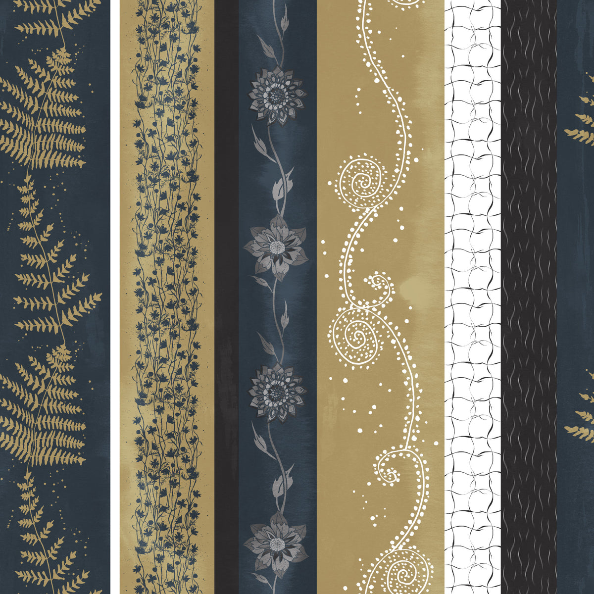 Abstract Nature Stripes Earthy Tones Wallpaper⁠ in your room — zoomed