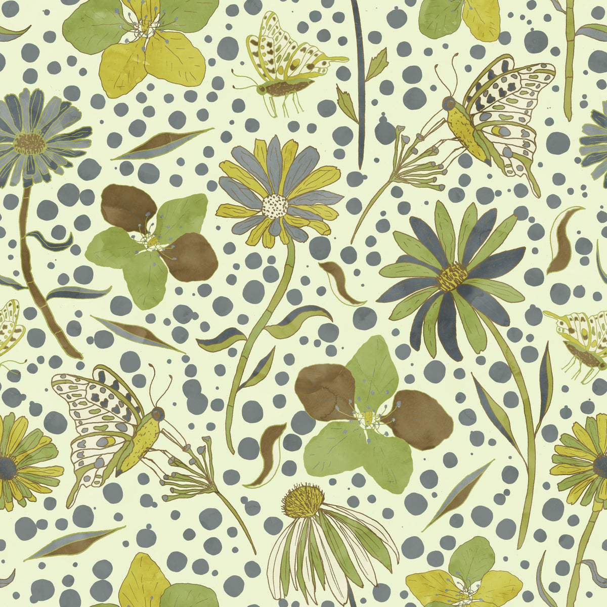 Secret Butterfly Green Wallpaper⁠ in your room — zoomed