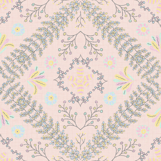 Bloom Tapestry Pink Wallpaper⁠