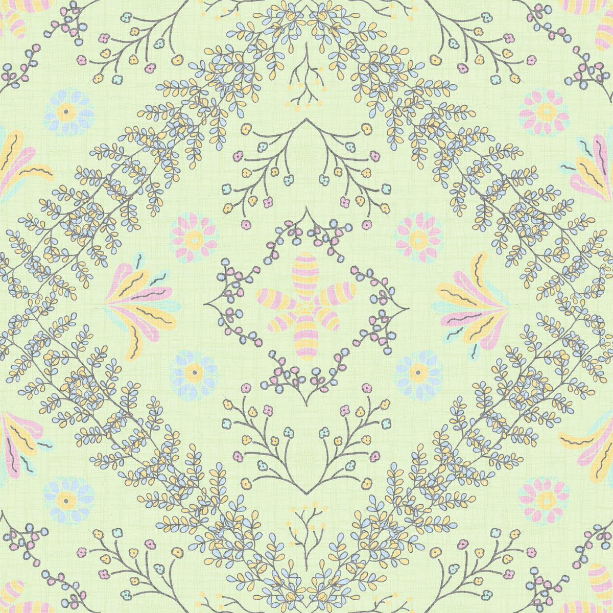 Bloom Tapestry Sage Green Wallpaper⁠