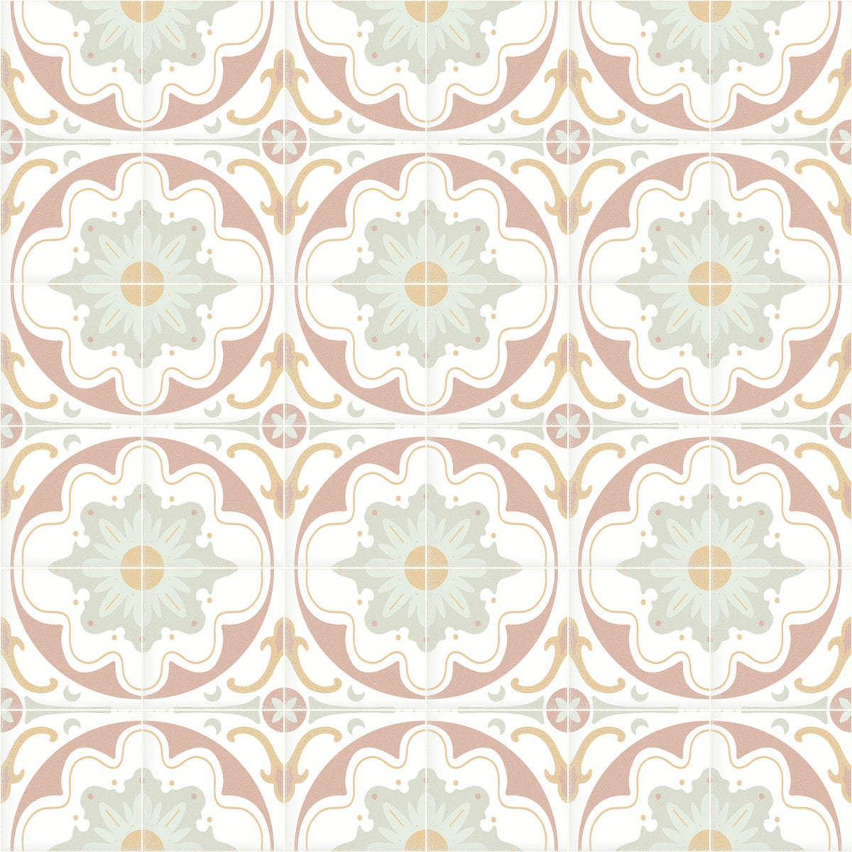 Aged Cement Tile Backsplashes - Powder Wallpaper⁠ in your room
